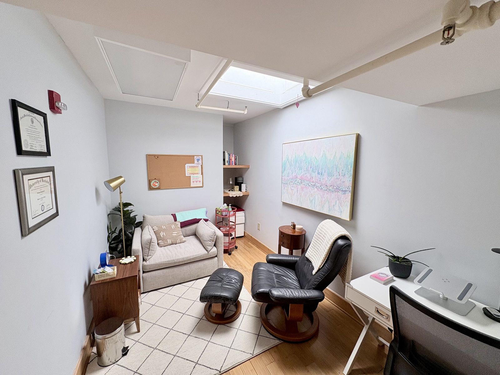 Lindsey's private therapy office on Haywood Road in West Asheville, NC